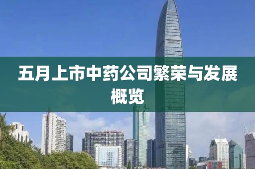 五月上市中藥公司繁榮與發展概覽